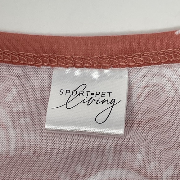 Dog Pet Dress LARGE Rainbows‎ DUSTY PINK Ruffle Sundress Cottage Milkmaid Boho - Picture 7 of 9